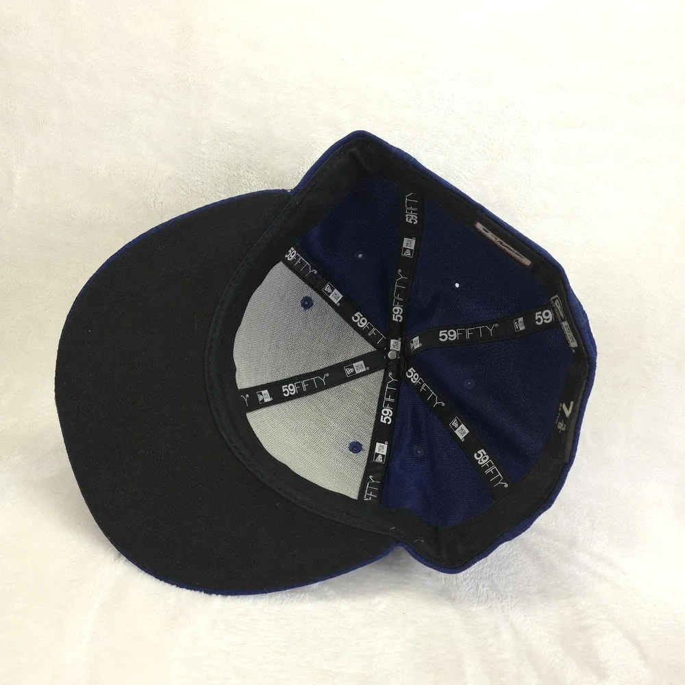 Los Angeles Dodgers Hat Players Cap Mens Fitted 7 3/8 Blue MLB Baseball New‎ Era